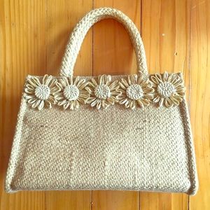 Kate spade burlap handbag